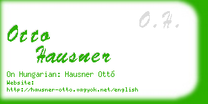 otto hausner business card